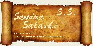 Sandra Salaški vizit kartica
